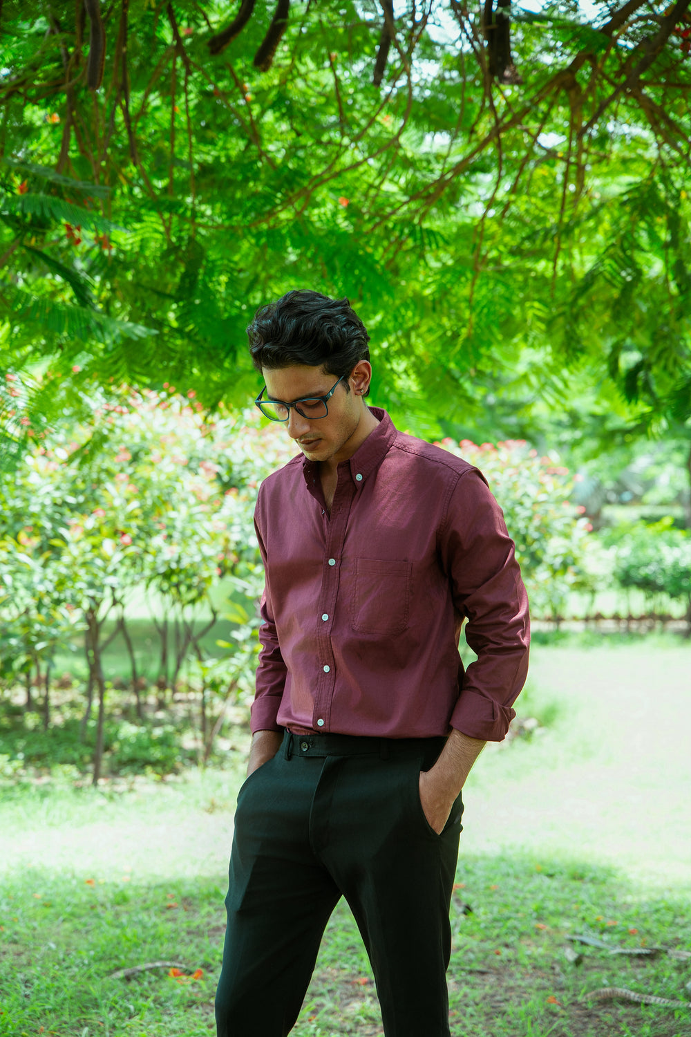 Casual Twill – Maroon-Casual Twill – Maroon