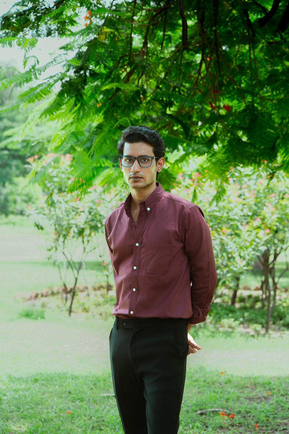 Casual Twill – Maroon-Casual Twill – Maroon